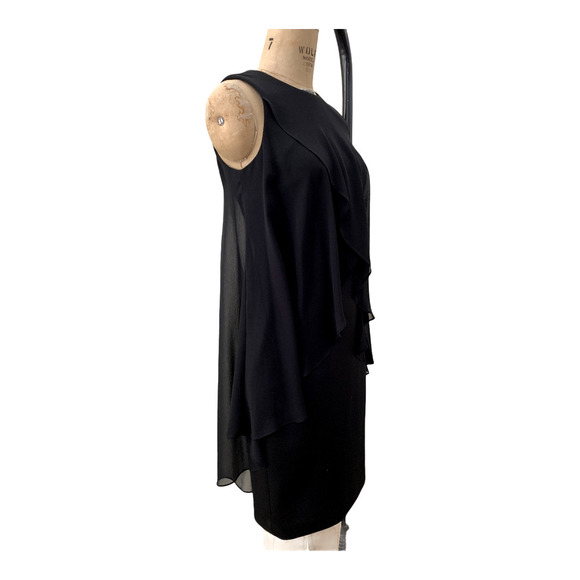 Calvin Klein Black Structured Cocktail Dress Sz 4 - Picture 3 of 7